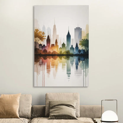 Quebec City Skyline Sitting Room - Canvas Wall Art