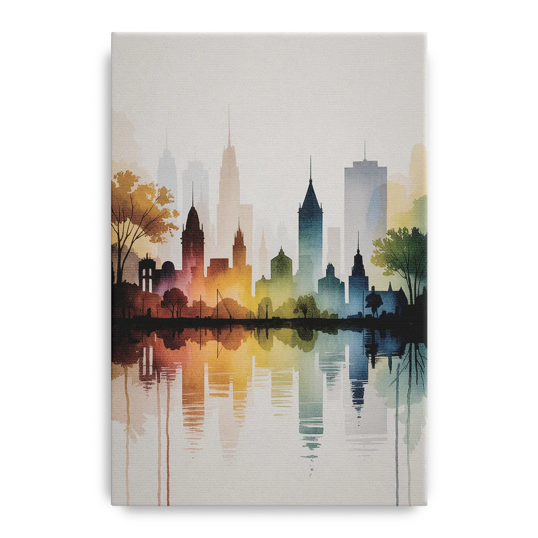 Quebec City Skyline Front - Canvas Wall Art