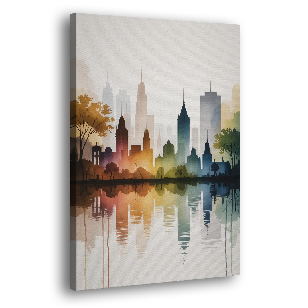 Quebec City Skyline Side - Canvas Wall Art