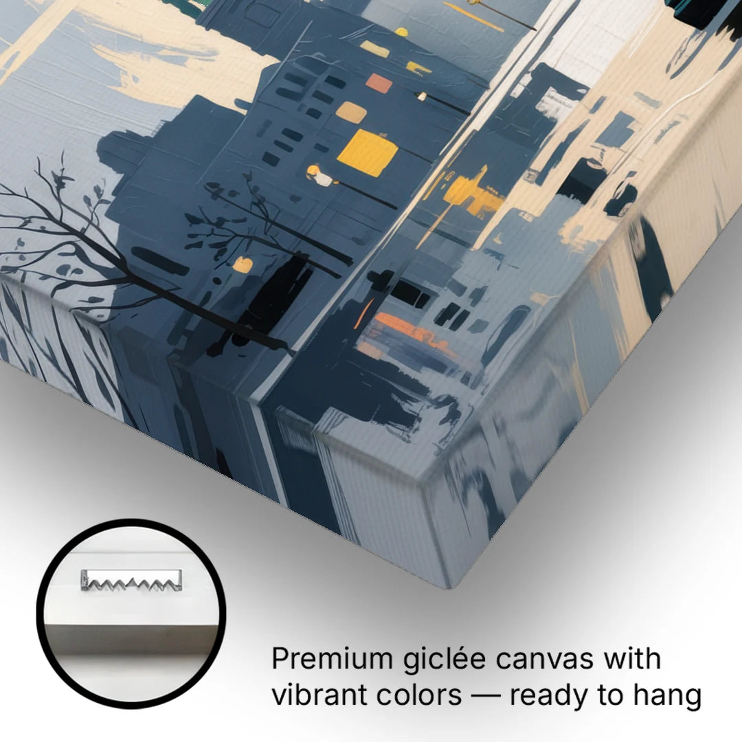 Quebec City Street Lamps - Canvas Wall Art - Gallery Wrap Corner