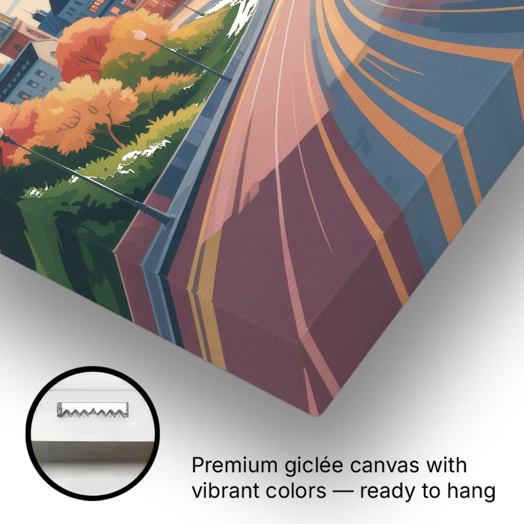 Quebec City Sunrise - Canvas Wall Art - Gallery Wrap Corner