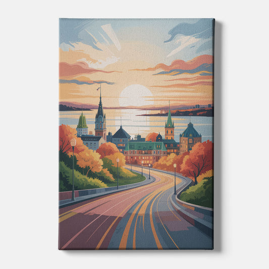 Quebec City Sunrise - Canvas Wall Art