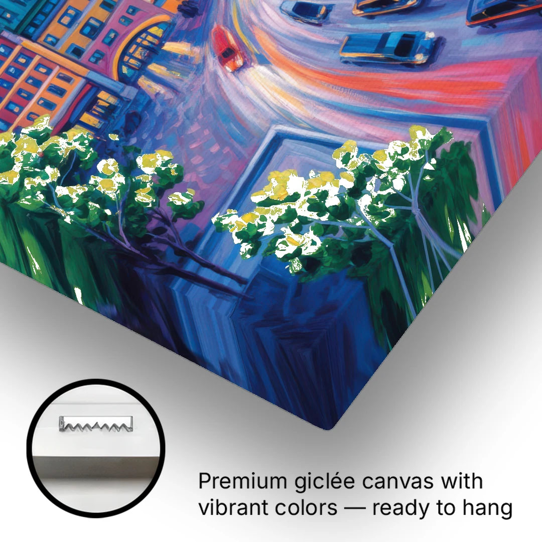 Quebec City Tower View - Canvas Wall Art - Gallery Wrap Corner