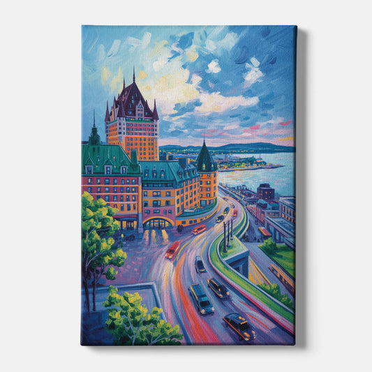Quebec City Tower View - Canvas Wall Art