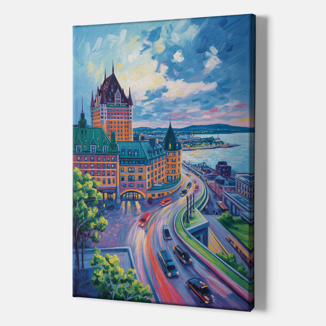 Quebec City Tower View - Canvas Print Art Sides