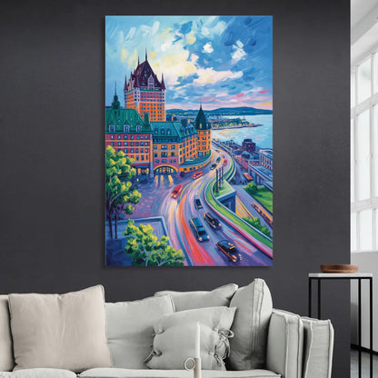 Quebec City Tower View Sitting Room - Canvas Wall Art