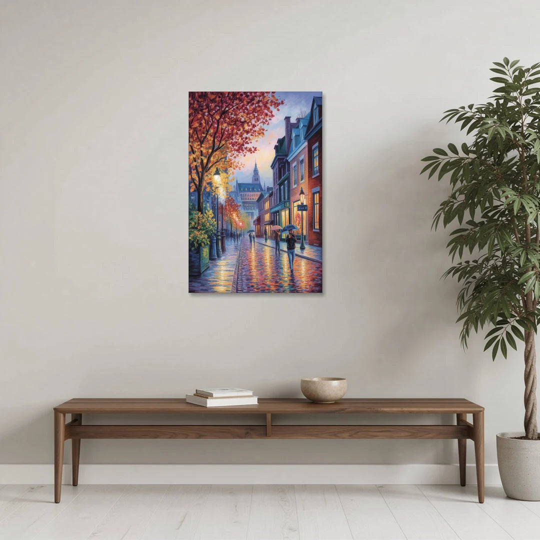 Quebec City in Autumn - Canvas Wall Art - Coffee Table - 24x36