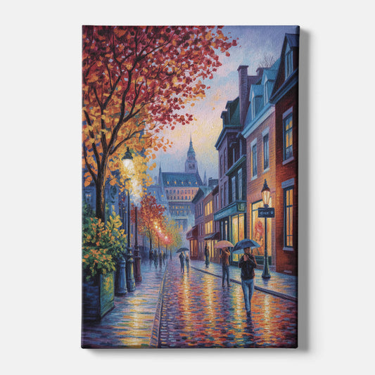 Quebec City in Autumn - Canvas Wall Art