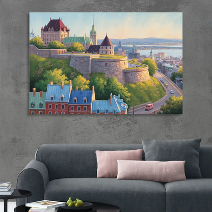 Quebec Fortress Walls Sitting Room - Canvas Wall Art