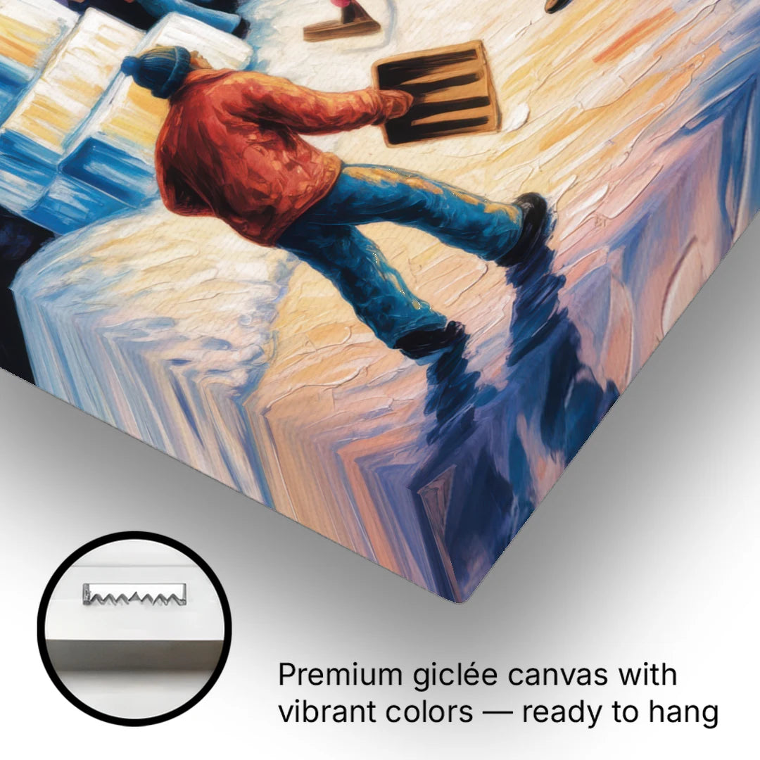 Quebec Winter Carnival - Canvas Wall Art - Gallery Wrap Corner