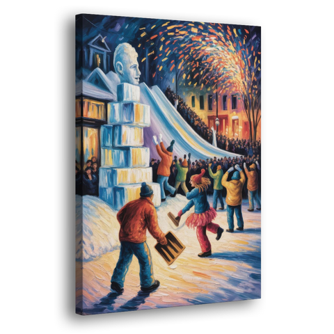 Quebec Winter Carnival - Canvas Wall Art - Side