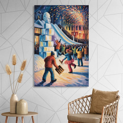 Quebec Winter Carnival Sitting Room - Canvas Wall Art