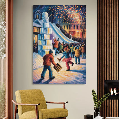 Quebec Winter Carnival Living Room - Canvas Wall Art