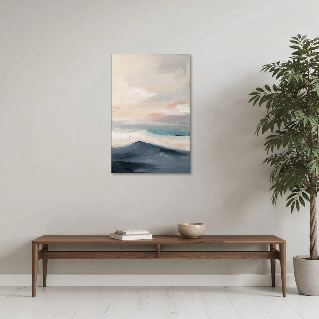 Quiet Ridge with Teal Crest - Canvas Wall Art - Coffee Table - 24x36