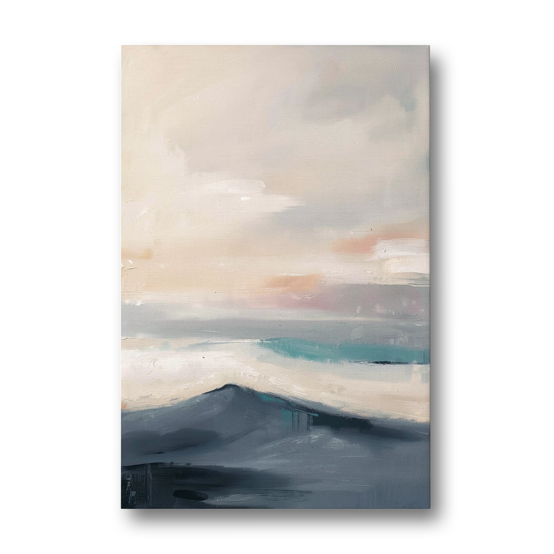 Quiet Ridge with Teal Crest - Canvas Wall Art - Front