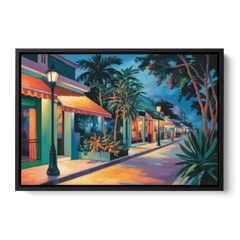 Quinta Avenida Lights - Black Framed Canvas Wall Art - Front
