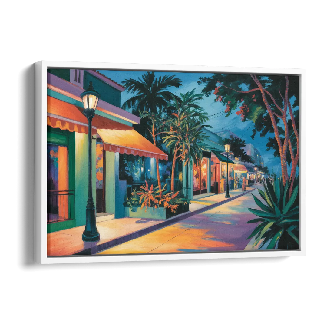 Quinta Avenida Lights Side - White Canvas Wall Art