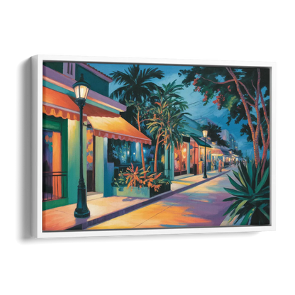 Quinta Avenida Lights Side - White Canvas Wall Art