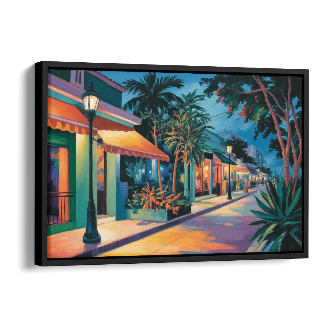 Quinta Avenida Lights Side - Black Canvas Wall Art