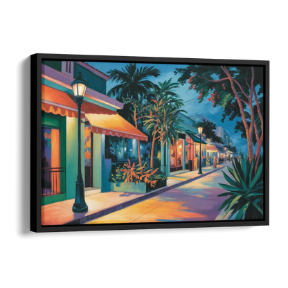 Quinta Avenida Lights Side - Black Canvas Wall Art
