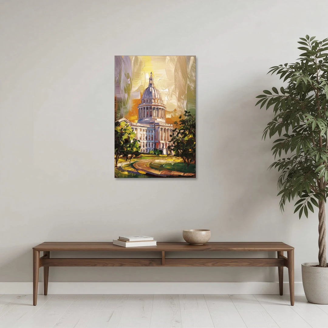 Raleigh Historic Landmarks - Canvas Wall Art - Coffee Table - 24x36