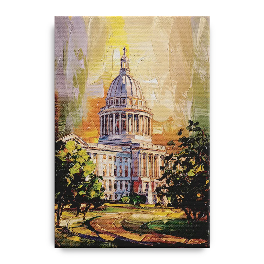 Raleigh Historic Landmarks Front - Canvas Wall Art