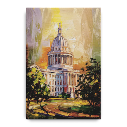 Raleigh Historic Landmarks Front - Canvas Wall Art