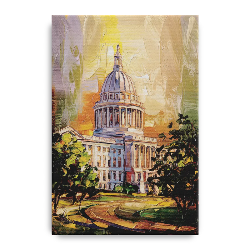 Raleigh Historic Landmarks Front - Canvas Wall Art