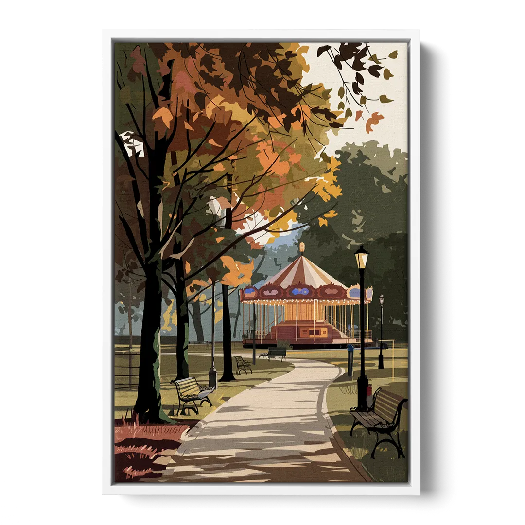 Raleigh Nature and Parks Front - White Canvas Wall Art