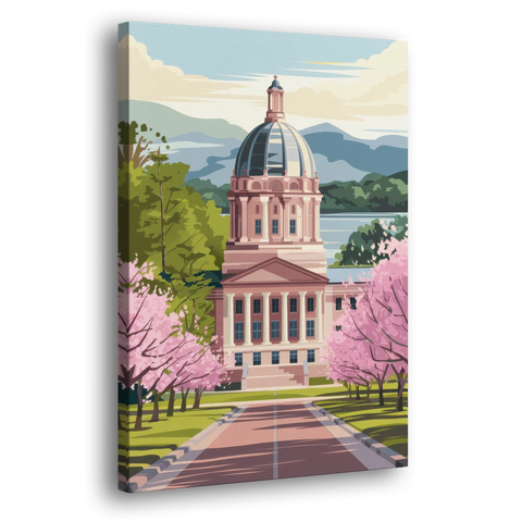 Raleigh State Capitol - Canvas Wall Art - Side