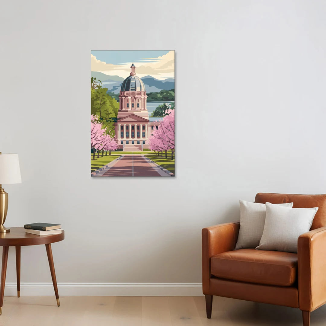 Raleigh State Capitol - Canvas Wall Art - Sofa - 24x36