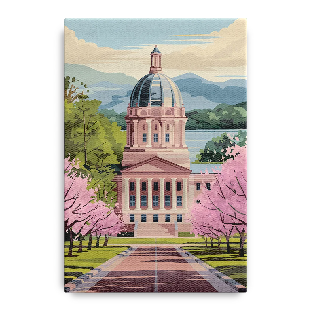Raleigh State Capitol Front - Canvas Wall Art