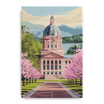 Raleigh State Capitol Front - Canvas Wall Art
