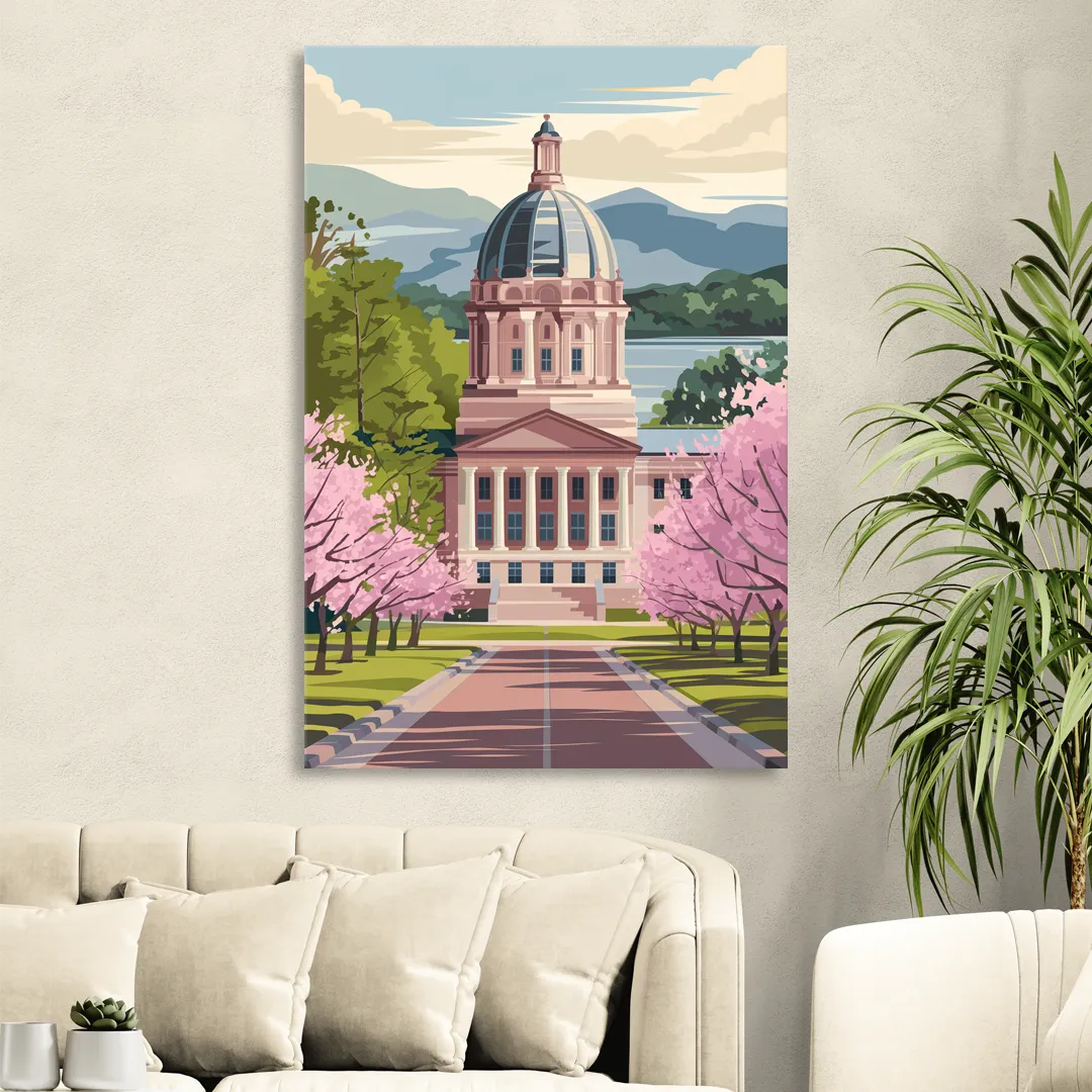 Raleigh State Capitol Living Room - Canvas Wall Art