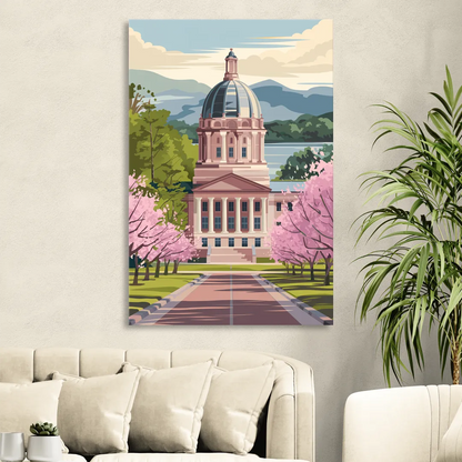 Raleigh State Capitol Living Room - Canvas Wall Art