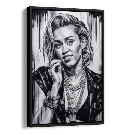 Rebel Heart 2.0 Side - Black Canvas Wall Art