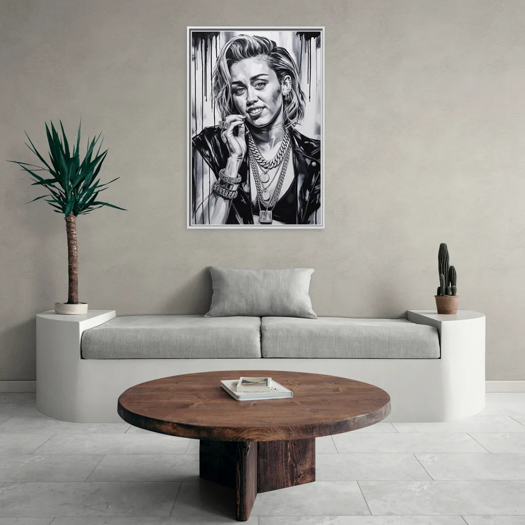 Rebel Heart 2.0 - Living Room White Frame Canvas