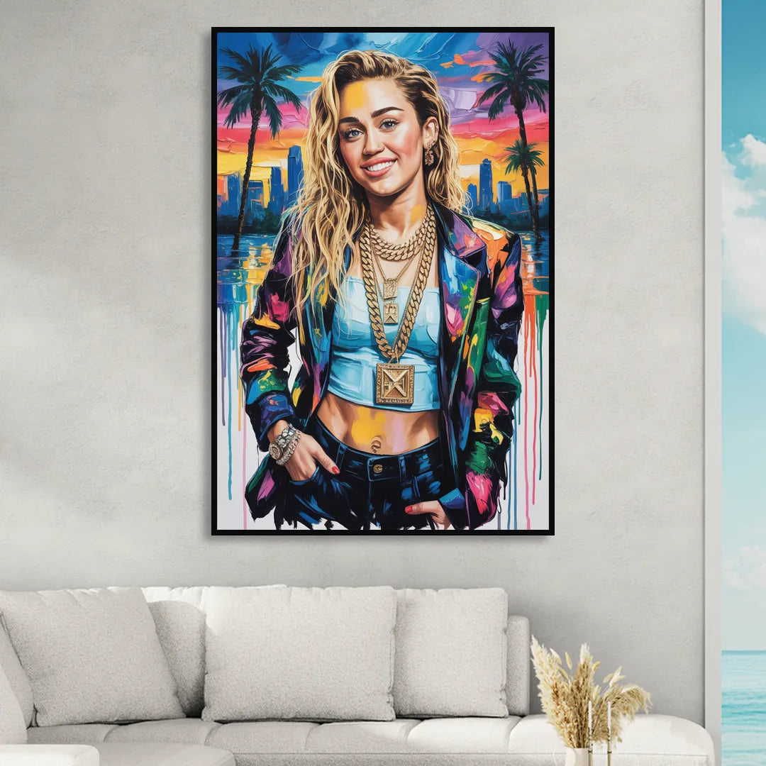 Rebel Heart Living Room - Black Canvas Wall Art