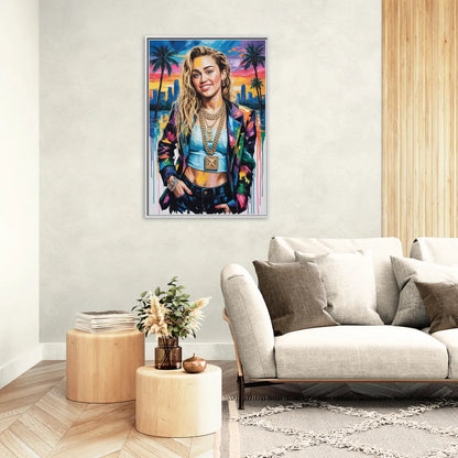 Rebel Heart - Living Room White Frame Canvas