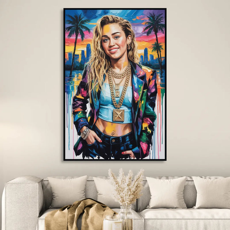 Rebel Heart Sitting Room - Black Canvas Wall Art