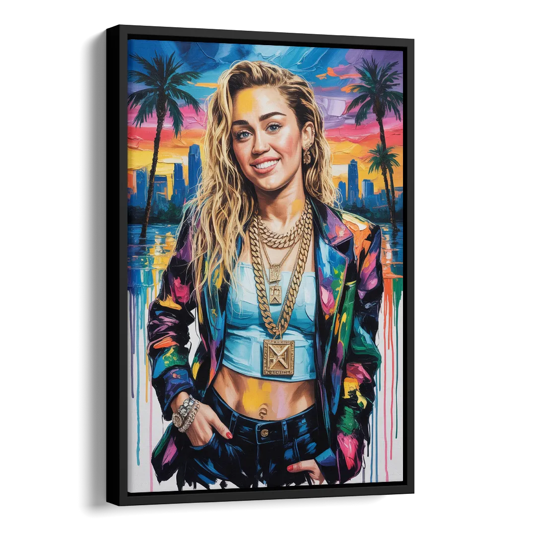 Rebel Heart Side - Black Canvas Wall Art