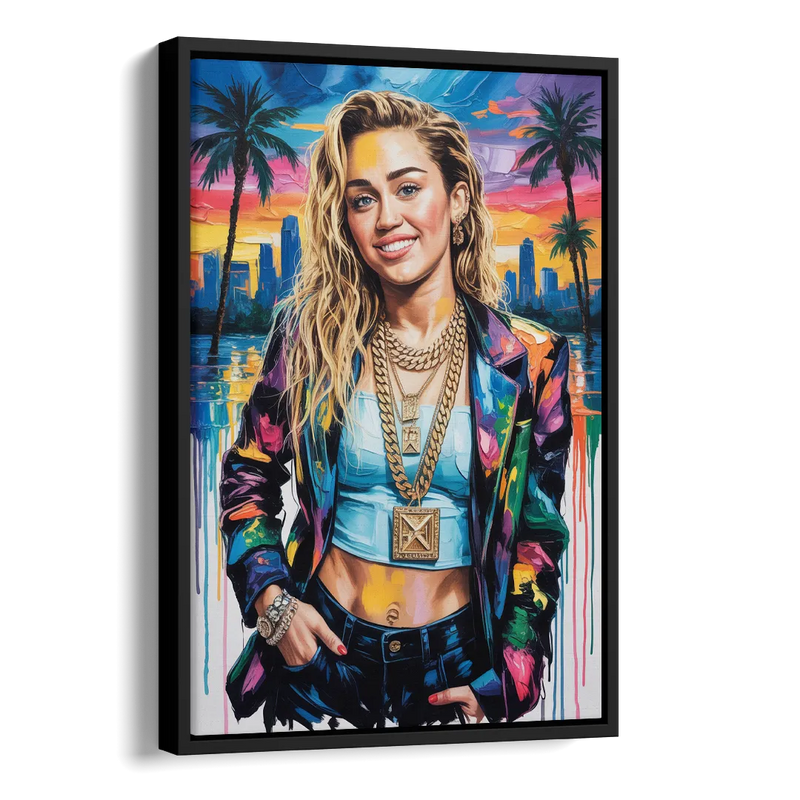 Rebel Heart Side - Black Canvas Wall Art