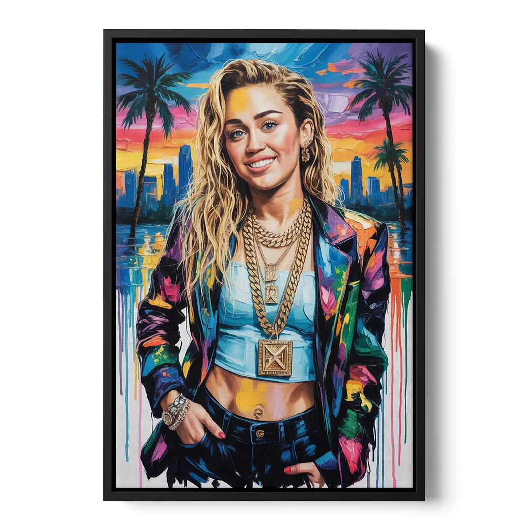 Rebel Heart Front - Black Canvas Wall Art