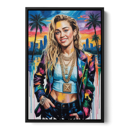 Rebel Heart Front - Black Canvas Wall Art