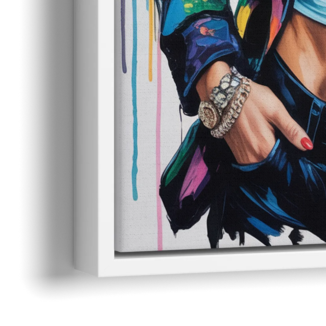 Rebel Heart - Close-Up White Frame Canvas