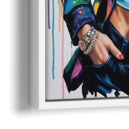 Rebel Heart - Close-Up White Frame Canvas