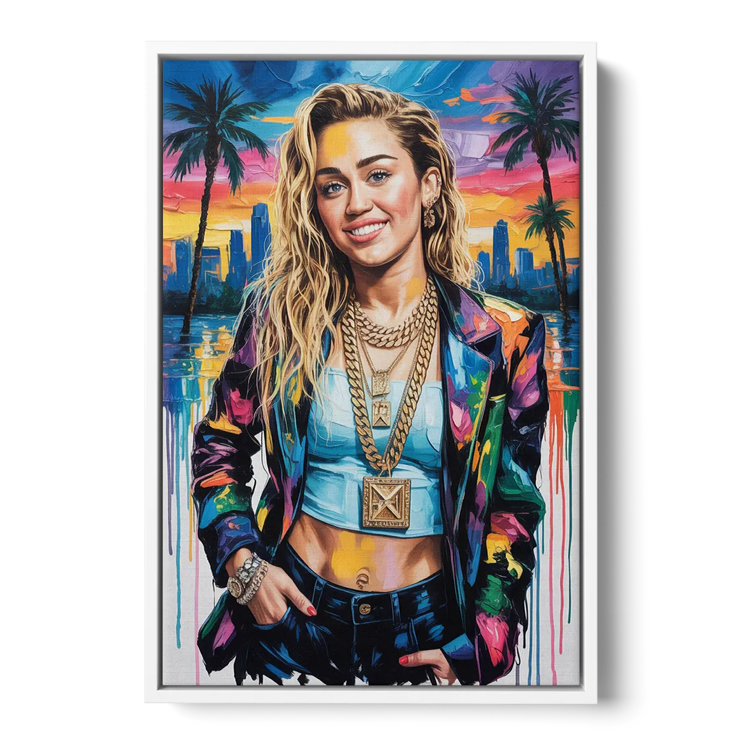 Rebel Heart - White Frame Canvas