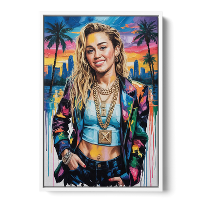 Rebel Heart - White Frame Canvas