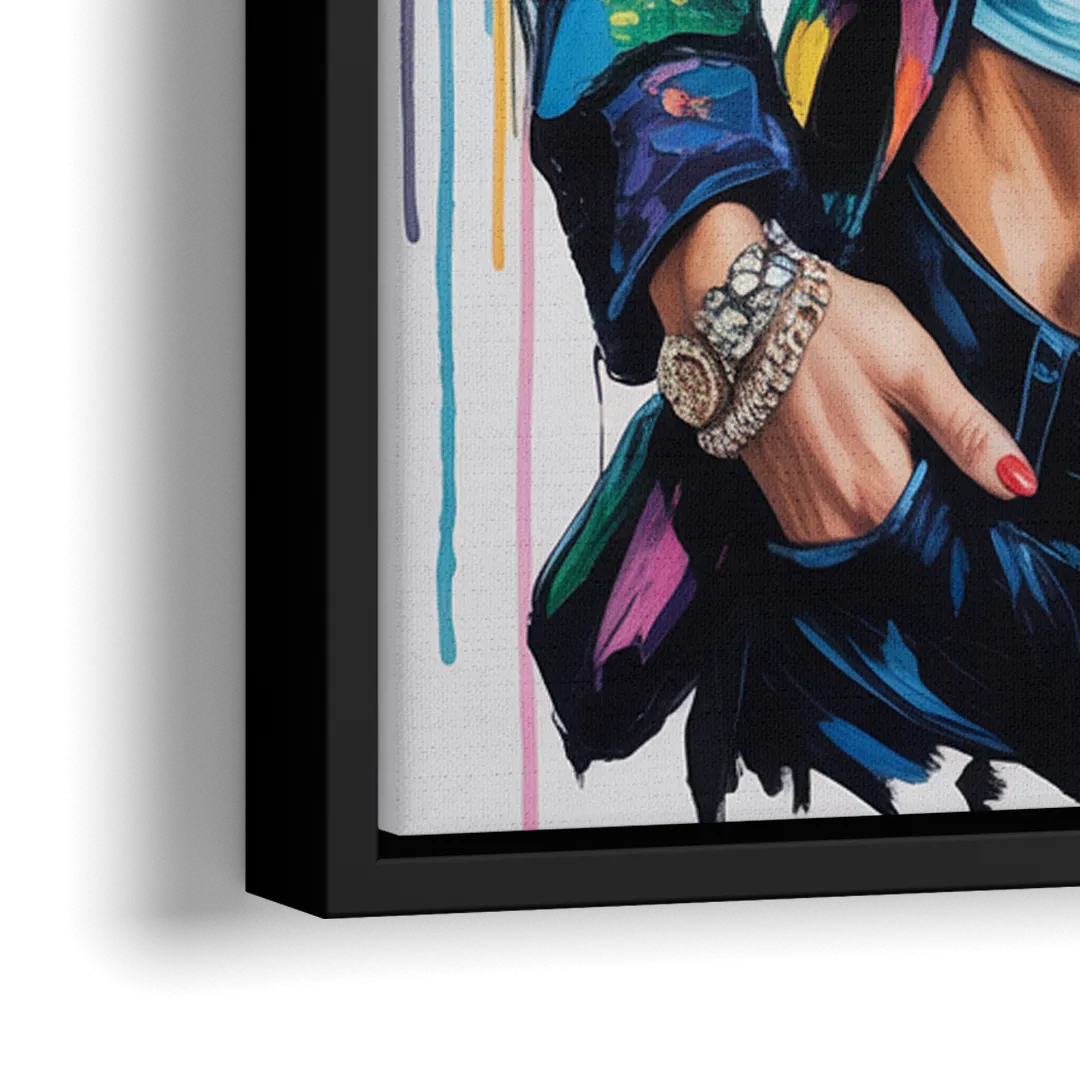 Rebel Heart - Close-Up Black Frame Canvas