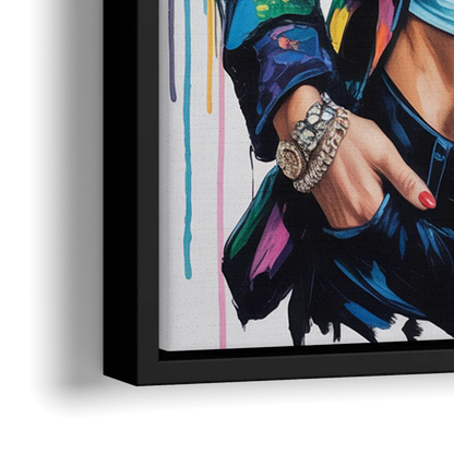 Rebel Heart - Close-Up Black Frame Canvas